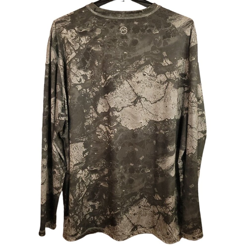 Magellan Outdoors Realtree Mens XL Gray Reversible Performance L/S Shirt